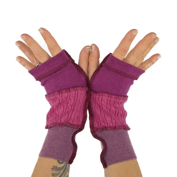 Arm Warmers in Fuchsia Garden - Image 2