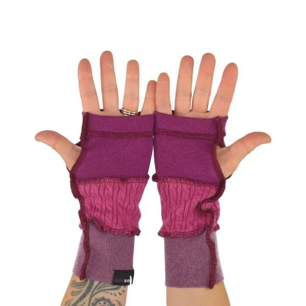 Arm Warmers in Fuchsia Garden - Image 3