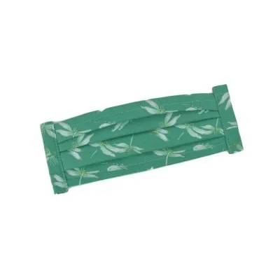 Aqua Dragonfly Pleated Unisex Mask