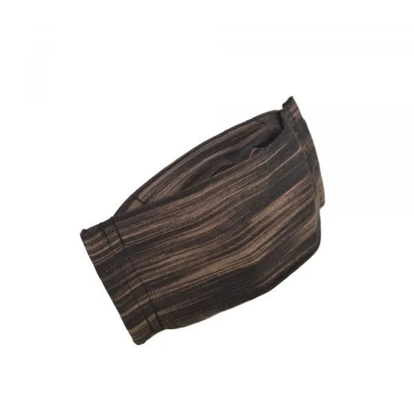 Black and Brown Hatched 3D Mask