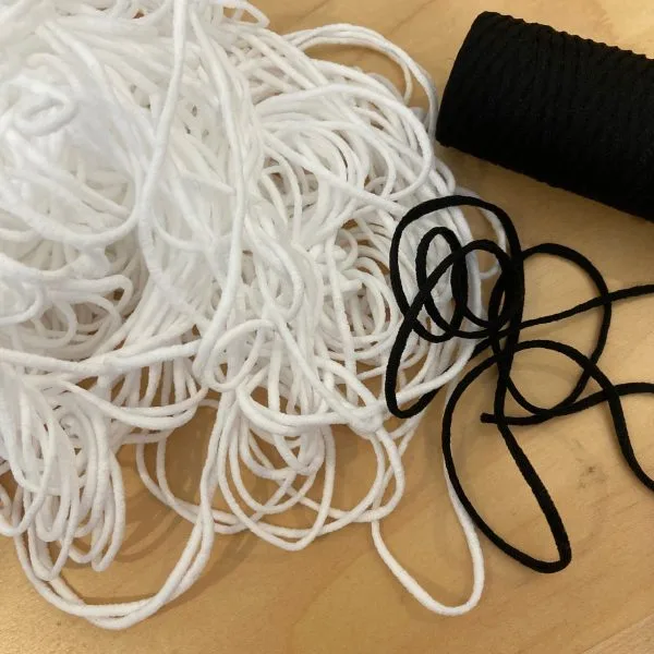 Elastic head tie for masks