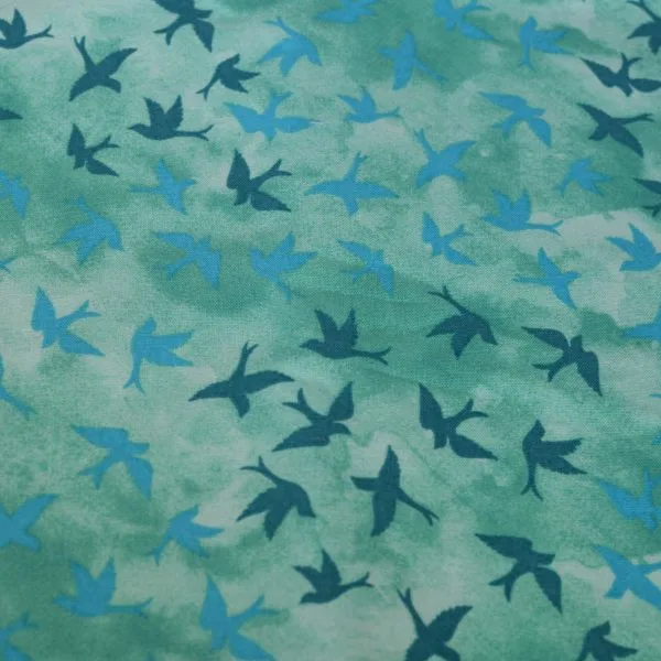 Aquamarine Birds 3D Mask