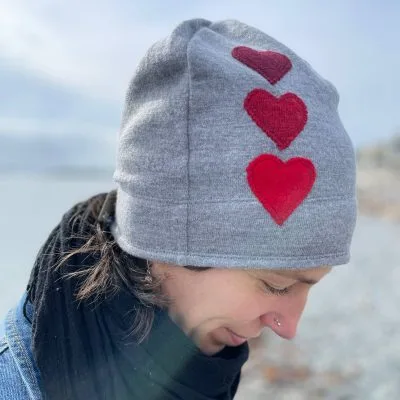 All The Love Slouchy Toque in Cloud Grey – Hand Made | Upcycled